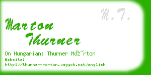 marton thurner business card